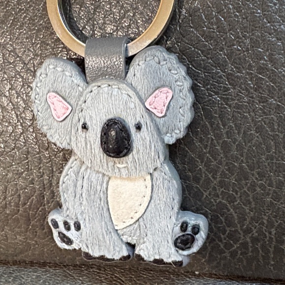 Coach leather textured koala bear key fob - Picture 2 of 8